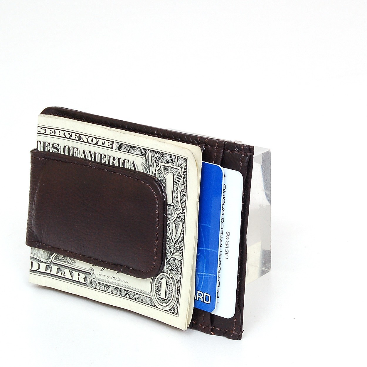 Mens Leather Money Clip Slim Front Pocket Wallet ID Credit Card Holder eBay
